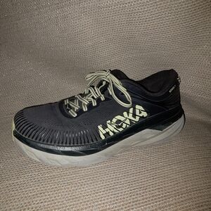 Hoka One One Size 10.5 Mens Running Shoes Bondi 7 1110518 Black Green